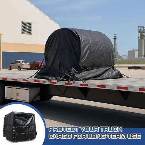 Heavy Duty Coil Tarp 6' x 6' x 6' Trailer Tarp Dump Truck Bed Covers Black 18oz Vinyl Bag Durable Protection for Steel Coils Flatbed Truck Cargo in Saudi Arabia