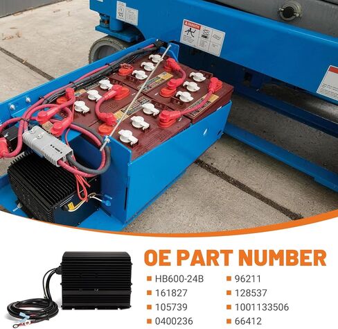for Genie/Skyjack/JLG Scissor Lift Battery Charger 24 Volt 19 Amp 24V (HB600-24B, 161827, 105739, 105739GT, 96211, 128537) in Kuwait