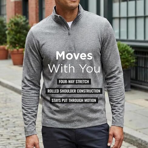 Antigua US Mens Soccer Hunk Quarter Zip Pullover in Saudi Arabia
