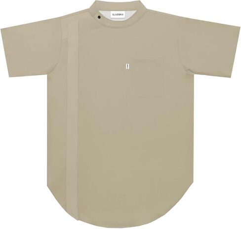 Illuzien Sand Scoop Bottom Barber Smock, Hair Cut Jacket, Water-Resistant Barber Accessories, Professional Men's Jacket in Saudi Arabia