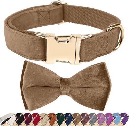 طوق كلب عيد الميلاد مع طوق ربطة عنق على شكل فيونكة، مادة قطنية نقية طبيعية، ناعمة ومريحة وقابلة للتعديل، للكلاب الصغيرة والمتوسطة والكبيرة في عيد الميلاد in Kuwait