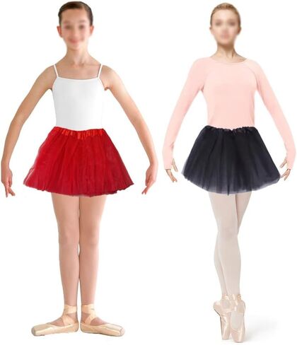 تنورة توتو للفتيات، فستان باليه أميرة من التول مكون من 3 طبقات، تنورة أطفال لحفلات الرقص للأميرة من عمر 3 إلى 10 سنوات in Kuwait