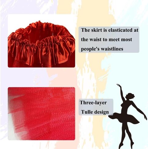 تنورة توتو للفتيات، فستان باليه أميرة من التول مكون من 3 طبقات، تنورة أطفال لحفلات الرقص للأميرة من عمر 3 إلى 10 سنوات in Kuwait