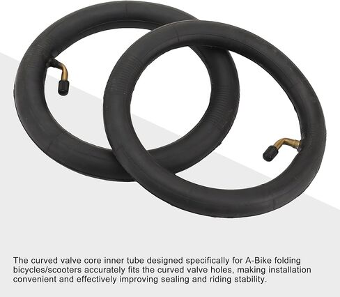 GOOFIT 8" X 1 1/4 Curved Bent Stem Inner Tube Tire for A-Bike Folding Bike Scooter in Kuwait