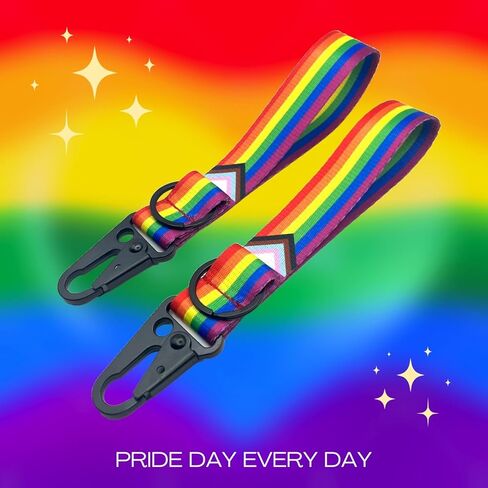 سلسلة مفاتيح رينبو برايد بحزام معصم مع حلقة مفاتيح، مجموعة من 2 in Kuwait