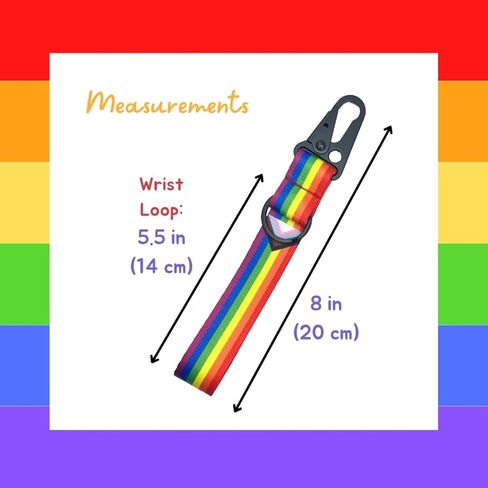 سلسلة مفاتيح رينبو برايد بحزام معصم مع حلقة مفاتيح، مجموعة من 2 in Kuwait