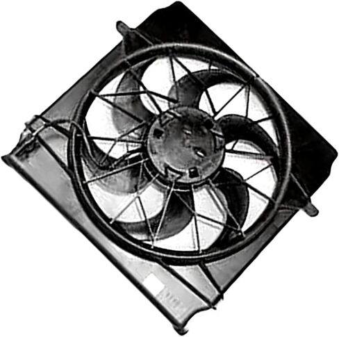 Dual Radiator and Condenser Fan Assembly Replacement 55037659AA, 5183563AA, 52079786AB for Jeep Liberty 2002 2003 2004 2005 2006 2007 1 X in Saudi Arabia