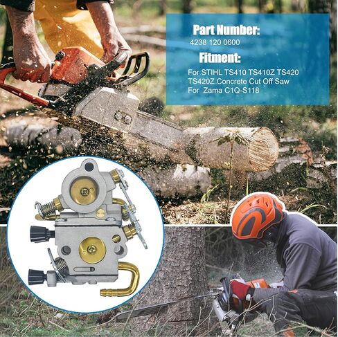 استبدال المكربن ​​TS420 TS410 لمنشار قطع الخرسانة STIHL TS 420 TS410Z TS420Z، استبدل #4238-120-0600 C1Q-S118 Carb مع مجموعة صيانة الفلتر in Saudi Arabia