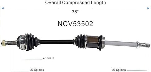 GSP NCV53502 مجموعة عمود المحور CV - الأمامي الأيمن (جانب الراكب) in Saudi Arabia