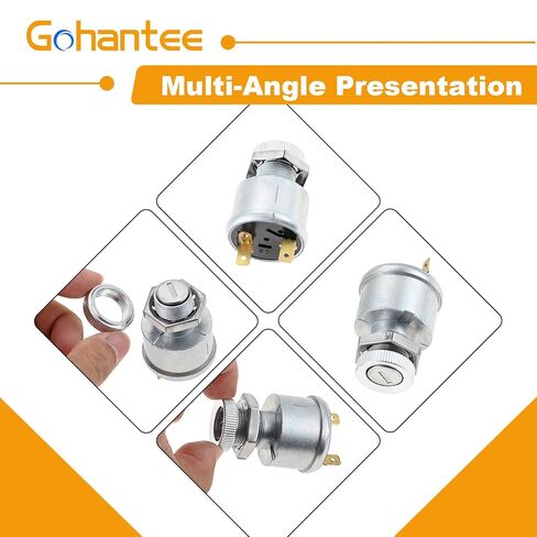 gohantee 17421G1 Ignition Switch Replacement for EZGO EZ-GO Electric Golf Cart, Ignition Key Switch with 2 Terminals Prongs Replace 17137P1, 17063G1 in Saudi Arabia