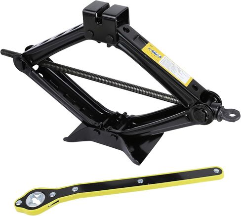 Hovom Scissor Jack for Car, 2 Ton (4409 lbs) Car Jack Kit with Ratchet Wrench, Lift Jacks Tool for Tire Changing Repair with Labor-Saving Handle, Portable Emergency Tool for SUV Truck MPV Sedan in Kuwait