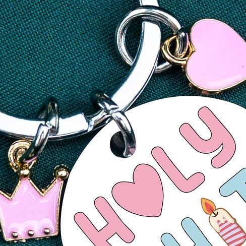 50th Birthday Gifts for Women Funny 50th Birthday Gifts for Her Holy Sh*t You're Half a Hundred Novelty Keychain Gift for 50 Year Old Woman Wife Sister Friend in Saudi Arabia