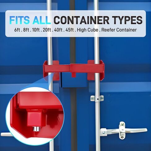 Heavy Duty Combination Container Equipment Lock, Powder Coated Steel Shipping Container, Cargo Vans & Semi Trailer Door, Shipping Container Truck Door Lock with Two Keys, Anti-Theft Rust-Proof in Kuwait