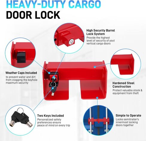 Heavy Duty Combination Container Equipment Lock, Powder Coated Steel Shipping Container, Cargo Vans & Semi Trailer Door, Shipping Container Truck Door Lock with Two Keys, Anti-Theft Rust-Proof in Kuwait