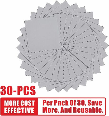30 Count Suede Cloths for Applying and Leveling Coatings, Scratch-Free, Ultra Absorbent Microfiber for Ceramic Coating Application, Grey in Kuwait