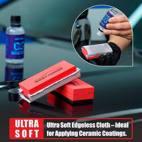 30 Count Suede Cloths for Applying and Leveling Coatings, Scratch-Free, Ultra Absorbent Microfiber for Ceramic Coating Application, Grey in Kuwait