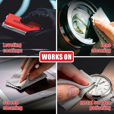 30 Count Suede Cloths for Applying and Leveling Coatings, Scratch-Free, Ultra Absorbent Microfiber for Ceramic Coating Application, Grey in Kuwait