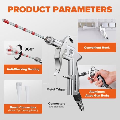 Tornado Car Cleaning Gun for Car Detailing Detailing Tool - High Pressure Air Gun Dry Cleaning Gun Used in Conjunction with Air Compressor in Saudi Arabia
