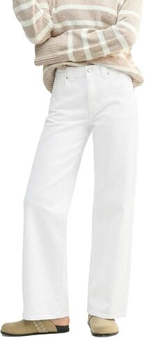 EMMIOL 047 Mid Rise Straight Leg Womens Baggy Jeans, Y2K Boyfriend Wide Leg Cute Trendy Loose Fit Denim Pants Stretch in Kuwait