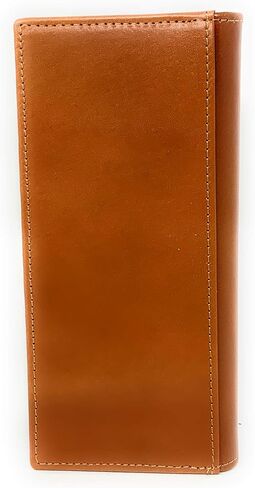 Western Genuine Leather Basketweave Metal Concho Mens Long Bifold Wallet in Multi Emblem (Brown Praying Cowboy) in Saudi Arabia