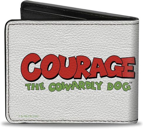 Buckle-Down Courage the Cowardly Dog Wallet, Bifold, Courage the Cowardly Dog Now What Do It Do? Title Pose, Vegan Leather in Saudi Arabia