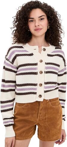 Free People Women's Lila Stripe Cardigan in Saudi Arabia