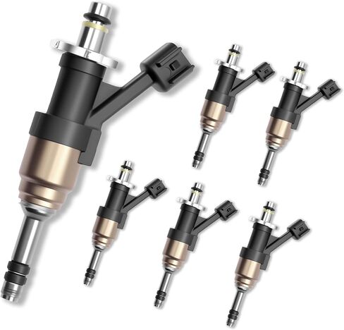 FJ1217 Fuel Injector Set of 8 - Compatible with 2014-2018 Chevy Silverado 1500/2500 5.3L V8 & 4.3L V6, GMC Sierra 1500 5.3L V8 & 4.3L V6 - Replaces 12668390 12672368 0507307218 in Kuwait