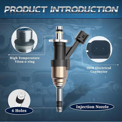 FJ1217 Fuel Injector Set of 8 - Compatible with 2014-2018 Chevy Silverado 1500/2500 5.3L V8 & 4.3L V6, GMC Sierra 1500 5.3L V8 & 4.3L V6 - Replaces 12668390 12672368 0507307218 in Kuwait