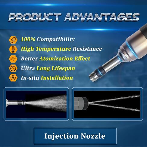 FJ1217 Fuel Injector Set of 8 - Compatible with 2014-2018 Chevy Silverado 1500/2500 5.3L V8 & 4.3L V6, GMC Sierra 1500 5.3L V8 & 4.3L V6 - Replaces 12668390 12672368 0507307218 in Kuwait