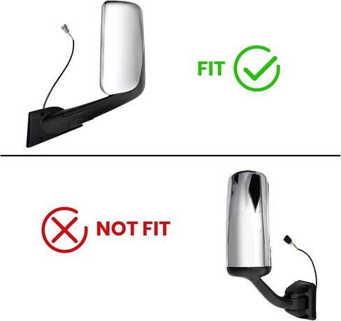 Door Mirror Arm Cover Shell Housing Black For Freightliner Cascadia 2018 2019 2020 2021 2022 2023 2024 (Pair) in Kuwait