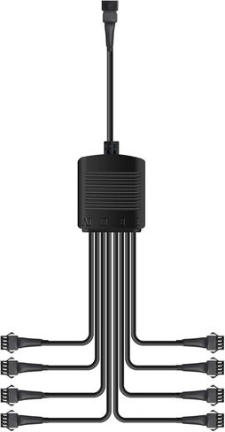 8-Way Splitter Wiring Harness 4PIN Replacement for Segmented RGB LED Rock Lights and Segmented Motorcycle LED Underglow Lights, Snap-On Connector 12V in Kuwait