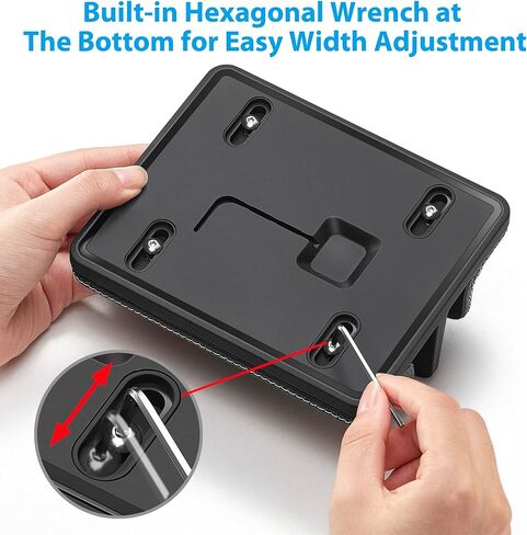 Leather Vertical Laptop Stand,Dual Laptop Holder Stand,Laptop Organizer with Adjustable Dock (18-26mm/0.7-1 in) for All MacBook/Tablet/Surface/Dell/iPad (Black) in Kuwait