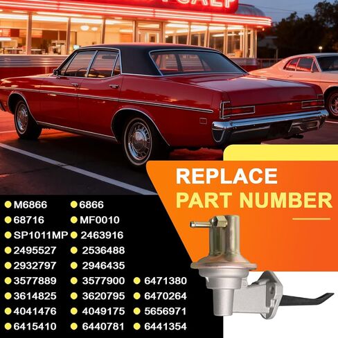 M6866 Mechanical Fuel Pump SP1011MP Fit for Chrysler Newport 1971 1972 Dodge 330 1963 1964 A100 Truck 1964-1969 in Kuwait
