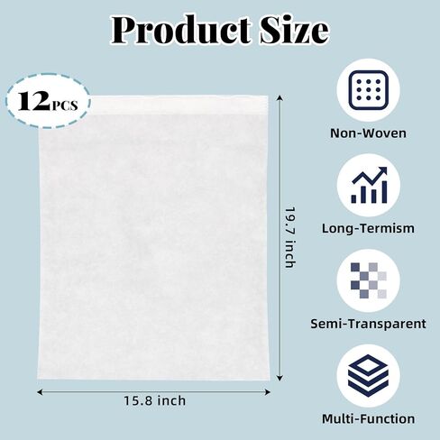 12 Pcs Dust Bags for Handbags,15.8×19.3’’Non Woven Fabric Handbags Storage,Dust Covers With Drawstring for Purse Travel Shoe in Kuwait