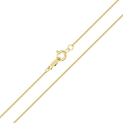 GILDED 0.25 Cttw Round Lab-Grown Diamond Solitaire Pendant Necklace, F Color SI Clarity, 14KT Gold Plated Silver Sterling Silver, 18" Cable Chain with Spring Ring Clasp in Kuwait
