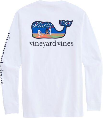 تي شيرت Vineyard Vines الرجالي للبيسبول ذو الأكمام الطويلة بجيب على شكل حوت in Saudi Arabia