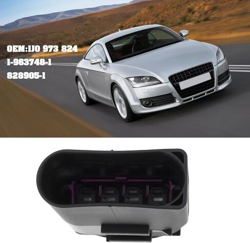 2 قطعة 4 دبوس أجهزة استشعار السيارة ذكر طقم توصيل 1J0973824 متوافق مع VW متوافق مع أودي in Saudi Arabia