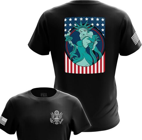 Patriotic American Flag Men’s T-Shirt | Heavyweight Classic Fit Short Sleeve Shirt in Kuwait