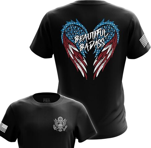 Patriotic American Flag Men’s T-Shirt | Heavyweight Classic Fit Short Sleeve Shirt in Saudi Arabia