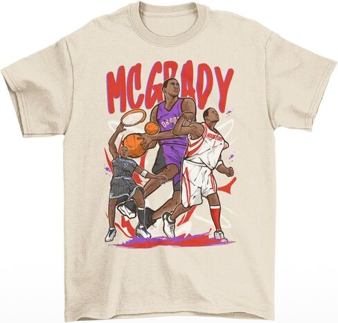 تي شيرت كرة السلة بتصميم الرسوم المتحركة من RatTrapTees Tracy McGrady in Kuwait