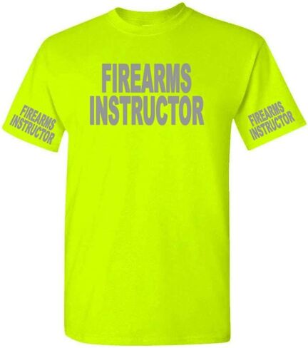 Cold Harbor Firearms Instructor High Visibility Cotton Unisex T-Shirt Mens Womens Staff Security Police Hi Vis Safety Tee in Saudi Arabia