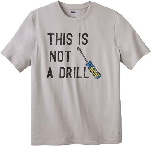 KingSize Men's Big & Tall Slogan Graphic T-Shirt - 5XL, Drill in Saudi Arabia