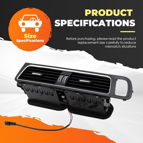 8R1820951L Car Front AC Vent Grille Outlet Panel Compatible with Q5 2009-2017 Dashboard Vent 8R1820951GWVF in Saudi Arabia