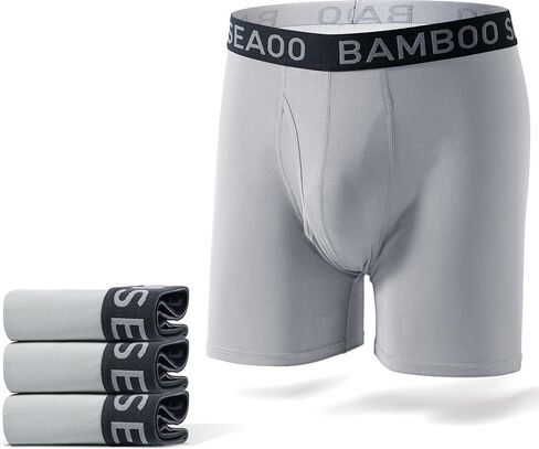 Men's Ultra Soft Boxer Briefs No Ride Up Underwear with 3D Pouch-High Elasticity&Breathable for All-Day Comfort in Saudi Arabia