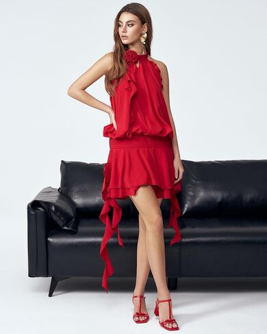 Women's Chunky Heel Strappy Sandals - Square Toe T-Strap Bow Detail Block Heels Open Toe Dress Shoes for Wedding, Party, Summer in Kuwait