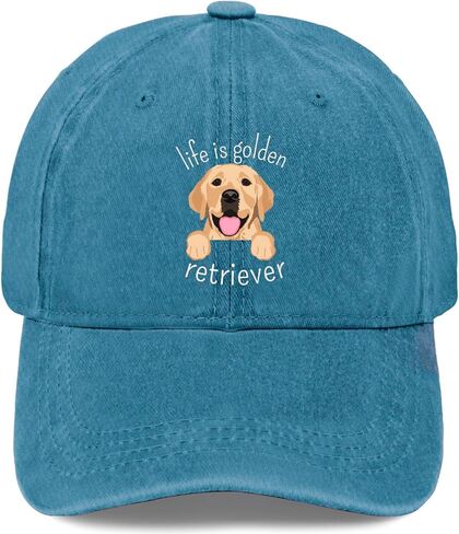 Life is Golden Retriever Hat for Men Funny Dad Hat Funny Birthday Gifts for Men in Kuwait
