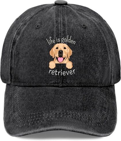 Life is Golden Retriever Hat for Men Funny Dad Hat Funny Birthday Gifts for Men in Saudi Arabia