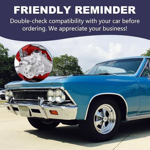 SSN SB Chevy SBC Chrome Saginaw Style Power Steering Pump w/Bracket & Single Groove Pulley Compatible with SBC Chevy in Kuwait