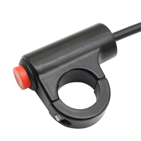 7/8" Motorcycle Handle Bar Mount Hazard Flash Button Switch Warning Light ON-Off Handlebar Switches Red Button Aluinum Alloy DC12V in Saudi Arabia