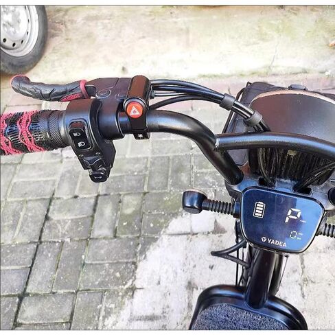 7/8" Motorcycle Handle Bar Mount Hazard Flash Button Switch Warning Light ON-Off Handlebar Switches Red Button Aluinum Alloy DC12V in Saudi Arabia